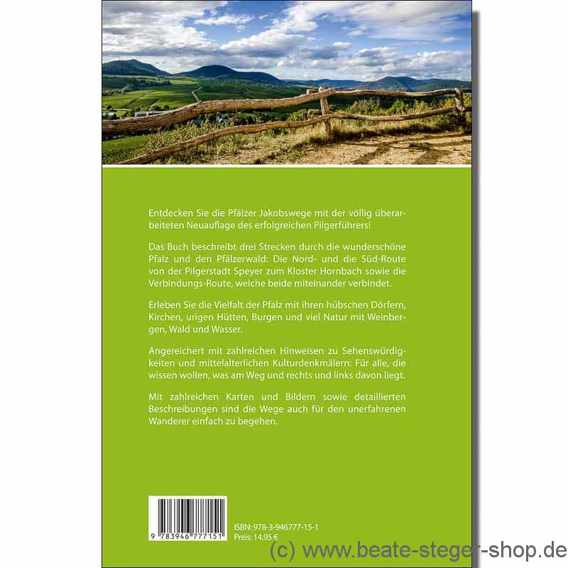 ein Bild der schönen Pfalz und Kurzbeschreibung des Pilgerführers.