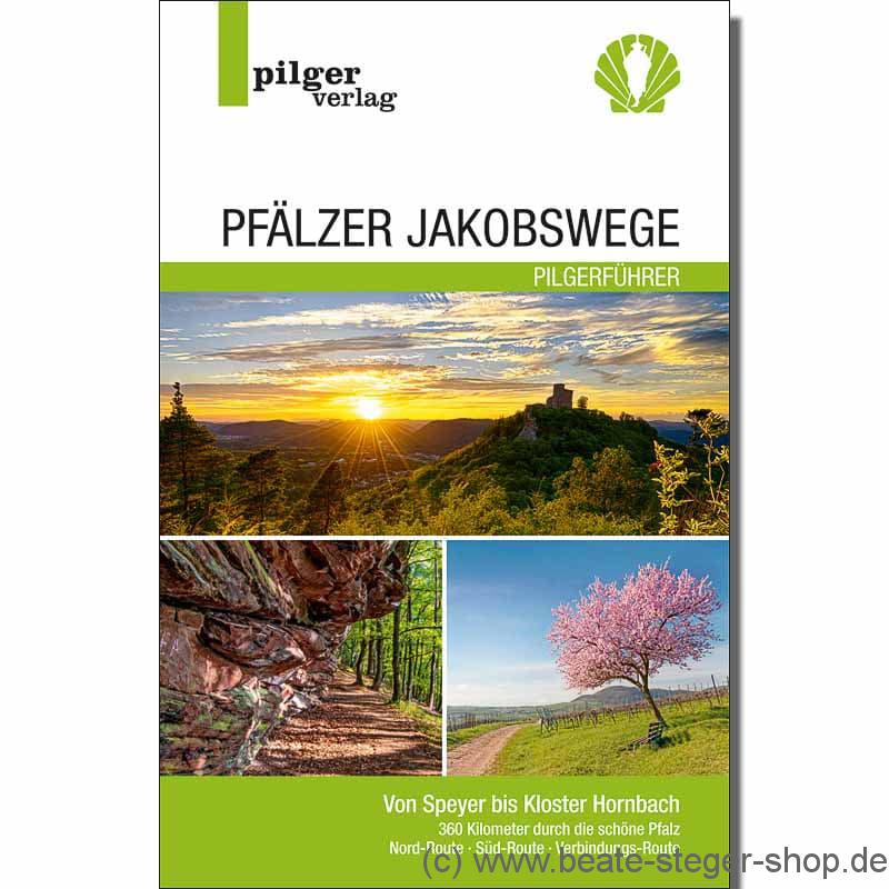 drei Bilder der schönen Pfalz und Titel des Pilgerführers.