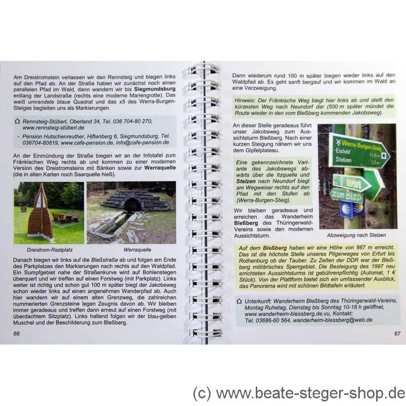 Blick ins Buch mit Wegbeschreibung, Karte und Höhenprofil.