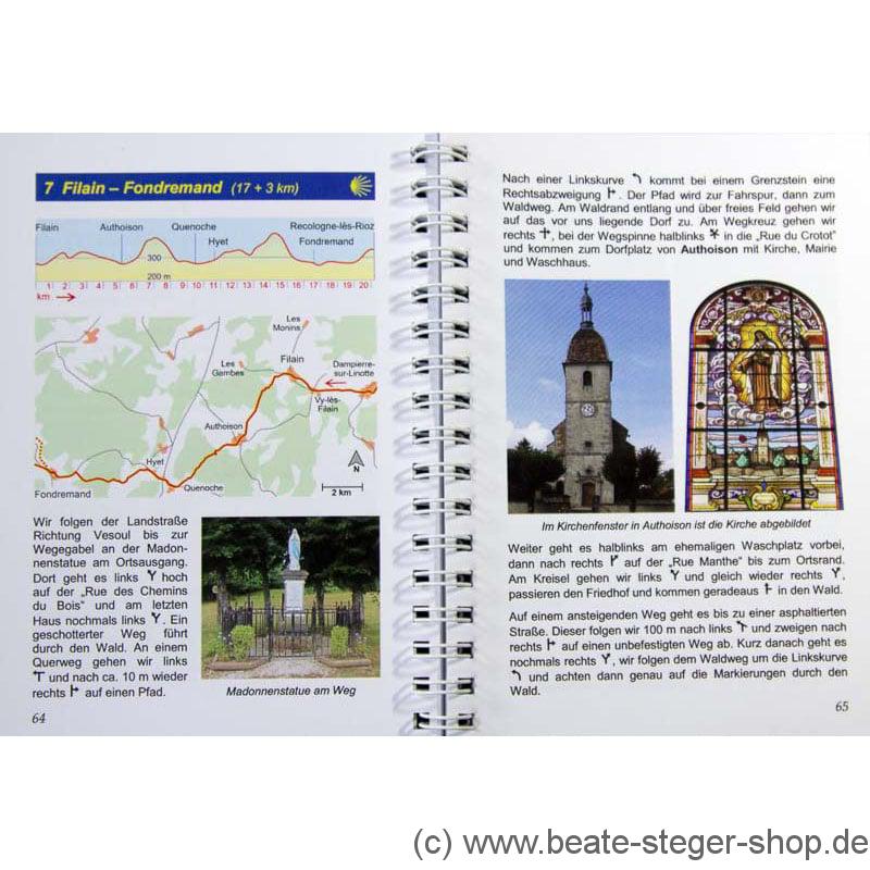 Blick ins Buch mit Wegbeschreibung, Karte und Höhenprofil.