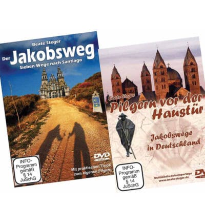 Beide Cover der Jakobsweg-DVDs von Beate Steger.