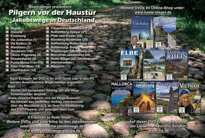 Bild zeigt das Inhaltsverzeichnis und weitere DVDs von Beate Steger.