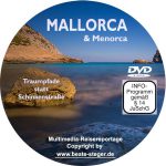 Cover der DVD zeigt den Blick aus einer Höhle auf die Westküste Mallorcas.