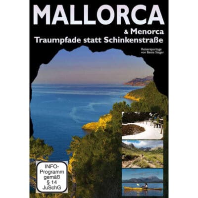 Cover der DVD zeigt Blick aus einer Höhle auf die Westküste Mallorcas.