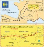 Europakarte und Karte gezoomt auf die Strecke.