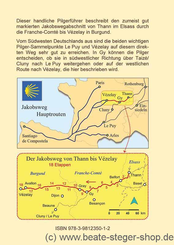 Beschreibender Text zum Jakobsweg und Karten des Weges.