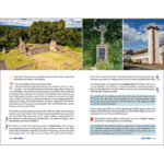 Beispielseiten des Pilgerführers Klosterroute mit Bildern und Radalternativen