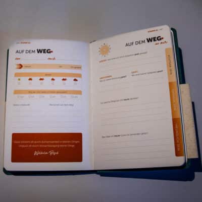 Beispielseite des Pilgertagebuchs Mein Weg - meine Reise